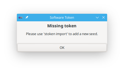Software Token Screenshot